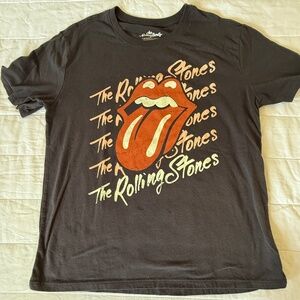 Rolling Stones 1976 World Tour T-shirt Small 4-6 Black Mick Jagger